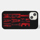 Etui iPhone 13 La découpe typographique de Batman (Verso Horizontal)
