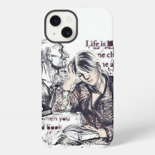 Etui iPhone 13 La fille lisant un livre