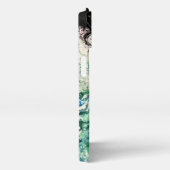 Etui iPhone 13 La Laguna peinture bleu turquoise blanc noir (Côté droit)