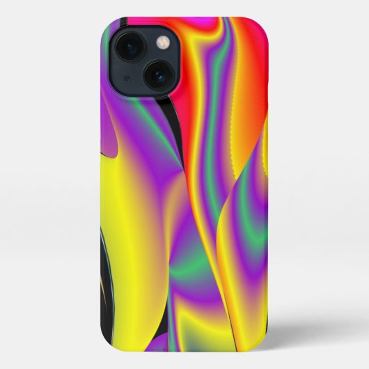 Etui iPhone 13 La magie des couleurs Abstrait Rainbowart 3D (Verso)