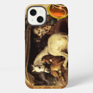 Etui iPhone 13 LA TENTE ARABE AVEC CHEVAL Monogramme Agate Orange