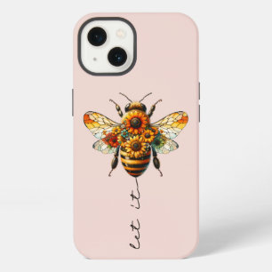 Etui iPhone 13 Laissez-le être doux Bee Art Blush