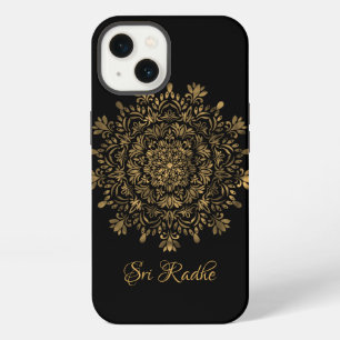 Etui iPhone 13 L'art Hare Krishna - Typographie de Shree Radhe
