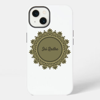 Etui iPhone 13 L'art Hare Krishna - Typographie de Shree Radhe