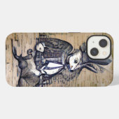 Etui iPhone 13 Le Gentleman Rabbit (Verso Horizontal)