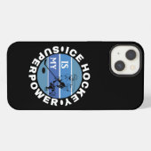 Etui iPhone 13 Le hockey sur glace est ma superpuissance (Verso Horizontal)