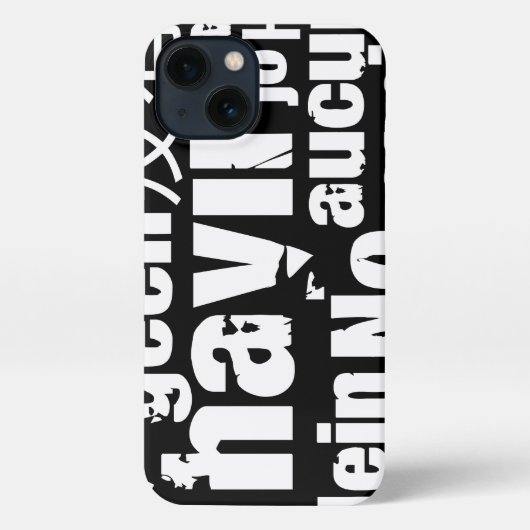 Etui iPhone 13 Le mot "Non" dans différentes langues (Verso)