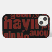 Etui iPhone 13 Le mot "Non" dans différentes langues (Verso Horizontal)
