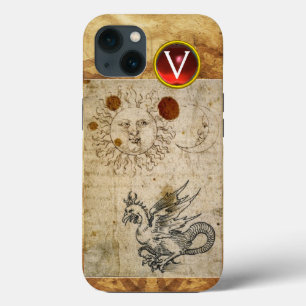 Etui iPhone 13 LE SOLEIL LA LUNE ET PARCHEMIN DE BASILIC Monogram
