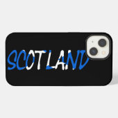 Etui iPhone 13 L'Écosse superposée sur le drapeau écossais iphcnt (Verso Horizontal)