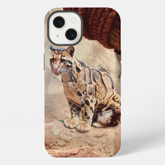 Etui iPhone 13 léopard nébuleux image nature faune exotique (Verso)