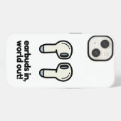ETUI iPhone 13 LES BARBINS DANS, LE MONDE SORT (Verso Horizontal)