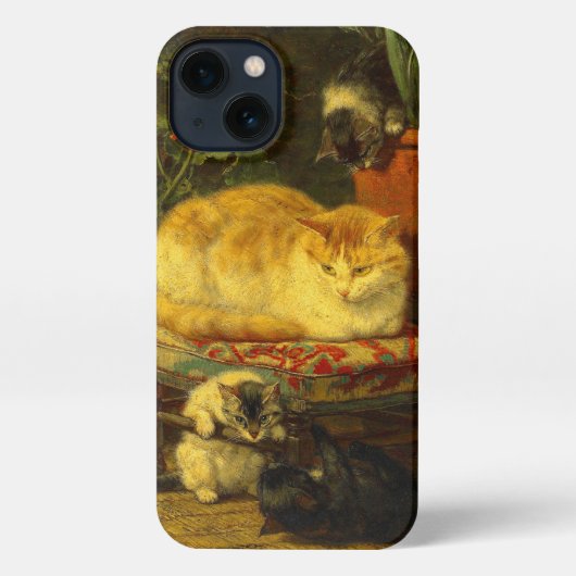Etui iPhone 13 Les chatons en jeu (Verso)