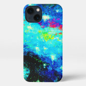 Etui iPhone 13 Les conceptions cosmiques nébuleuses et spatiales. (Verso)