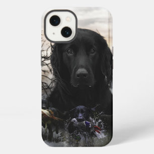 Etui iPhone 13 Les Retrievers Golden noirs