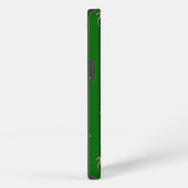 Etui iPhone 13 Lézards et geckos, sur fond vert pin (Côté droit)