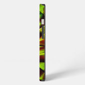 Etui iPhone 13 Liens déformés de rubans verts brûlés (Côté gauche)