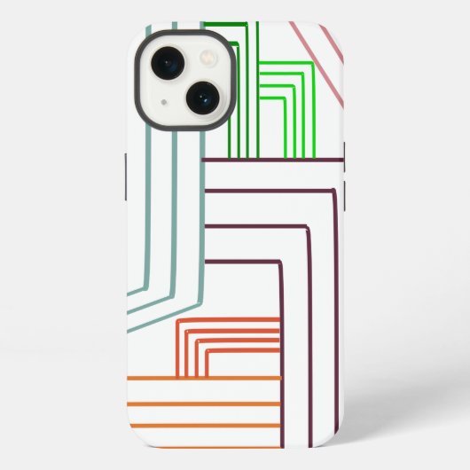 Etui iPhone 13 Lignes Art Déco (Verso)