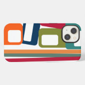 Etui iPhone 13 Lignes et rectangles (Verso Horizontal)