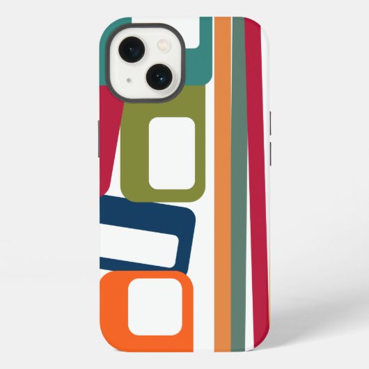 Etui iPhone 13 Lignes et rectangles (Verso)