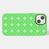 Etui iPhone 13 Lime green shippo pattern (Verso Horizontal)