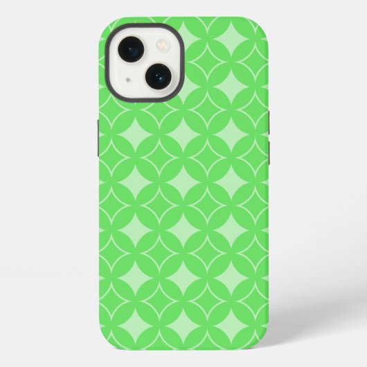 Etui iPhone 13 Lime green shippo pattern (Verso)