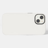 Etui iPhone 13 Linge blanc, blanc cassé (Verso Horizontal)