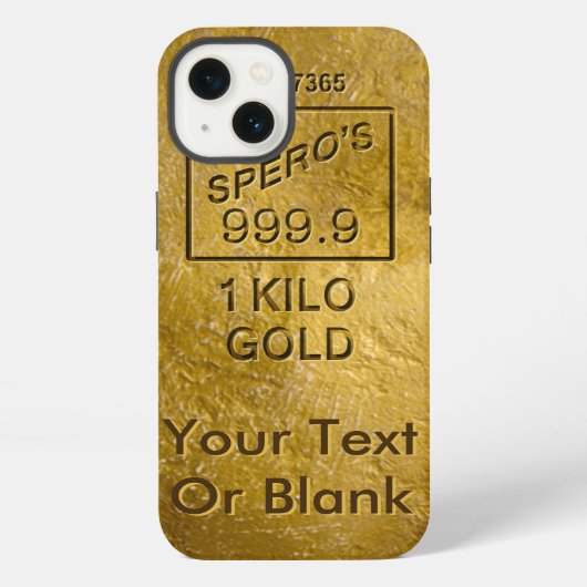 Etui iPhone 13 Lingot d'or (Verso)