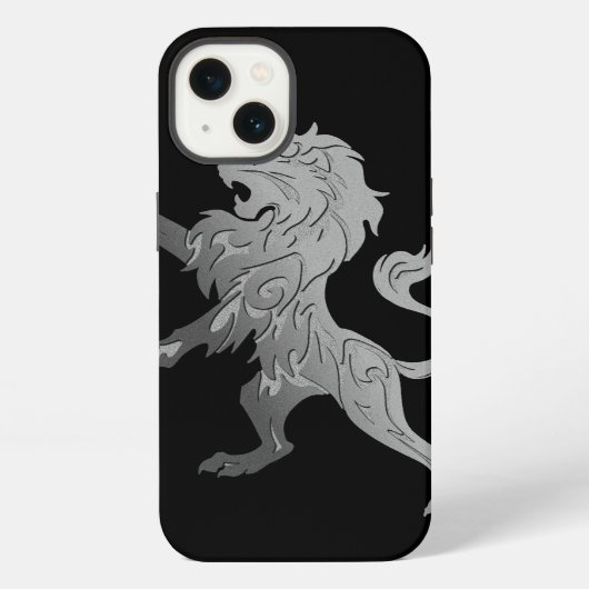Etui iPhone 13 Lion royal d'argent (Verso)