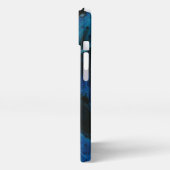 Etui iPhone 13 Liquide psychédélique bleu foncé (Côté gauche)