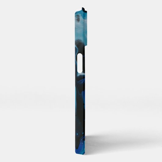 Etui iPhone 13 Liquide psychédélique bleu foncé (Côté droit)