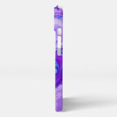 Etui iPhone 13 liquide psychédélique violet (Côté gauche)