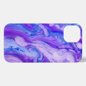 Etui iPhone 13 liquide psychédélique violet (Verso Horizontal)