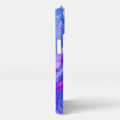 Etui iPhone 13 liquide psychédélique violet (Côté droit)