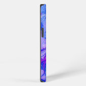 Etui iPhone 13 liquide psychédélique violet (Côté droit)