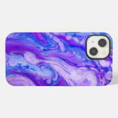 Etui iPhone 13 liquide psychédélique violet (Verso Horizontal)