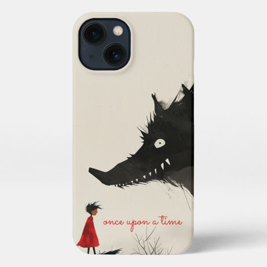 Etui iPhone 13 Little Red Riding Hoos & Evil Wolf (Verso)