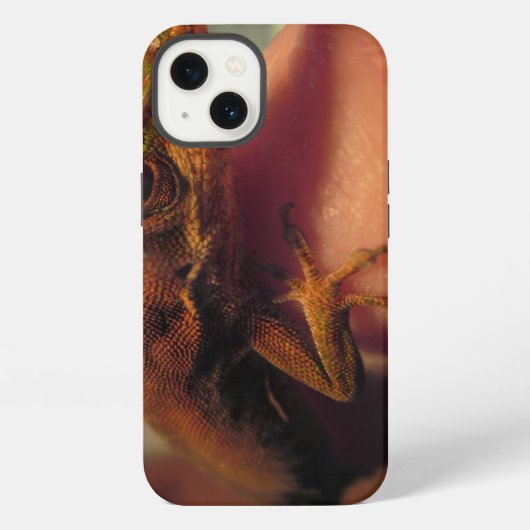 Etui iPhone 13 Lizard d'Anole Verte (Verso)