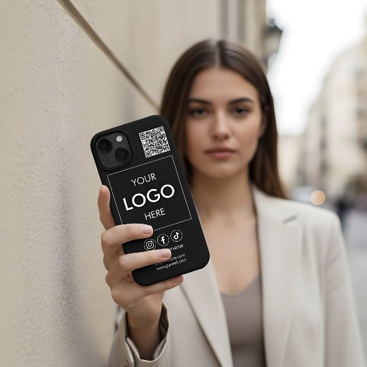 Etui iPhone 13 Logo Code QR coque iphone professionnel profession