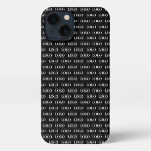 Etui iPhone 13 Logo d'entreprise blanc personnalisé sur le Motif 