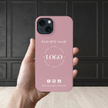 Etui iPhone 13 Logo d'entreprise personnalisé et médias sociaux m<br><div class="desc">Faites la promotion de votre entreprise avec cet élégant coque iphone,  avec logo et texte personnalisés. Ajoutez facilement votre logo en cliquant sur l'option "personnaliser".</div>