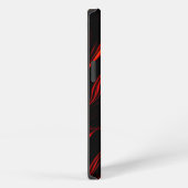 Etui iPhone 13 Longue trace rouge dans le fond noir (Côté droit)