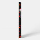 Etui iPhone 13 Longue trace rouge dans le fond noir (Côté gauche)