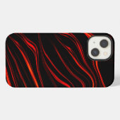 Etui iPhone 13 Longue trace rouge dans le fond noir (Verso Horizontal)