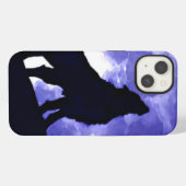 Etui iPhone 13 Loup Hurlant & Pleine Lune (Verso Horizontal)
