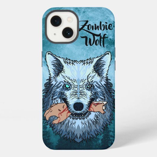 Etui iPhone 13 Loup zombie (Verso)