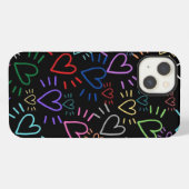 Etui iPhone 13 Love Colored Hearts (Verso Horizontal)