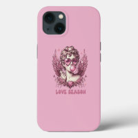 Love-Struck Cupid avec lunettes roses et gomme à b