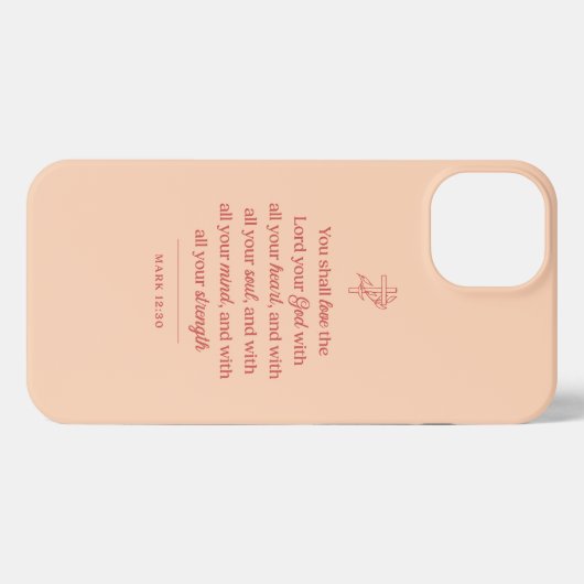 Etui iPhone 13 Love the Lord Your God Christian (Verso Horizontal)