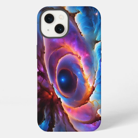 Etui iPhone 13 «Luminara» - Nébuleuse et Galaxies (Verso)